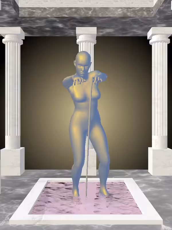 The Undying Sunlit Cobalt Woman #864