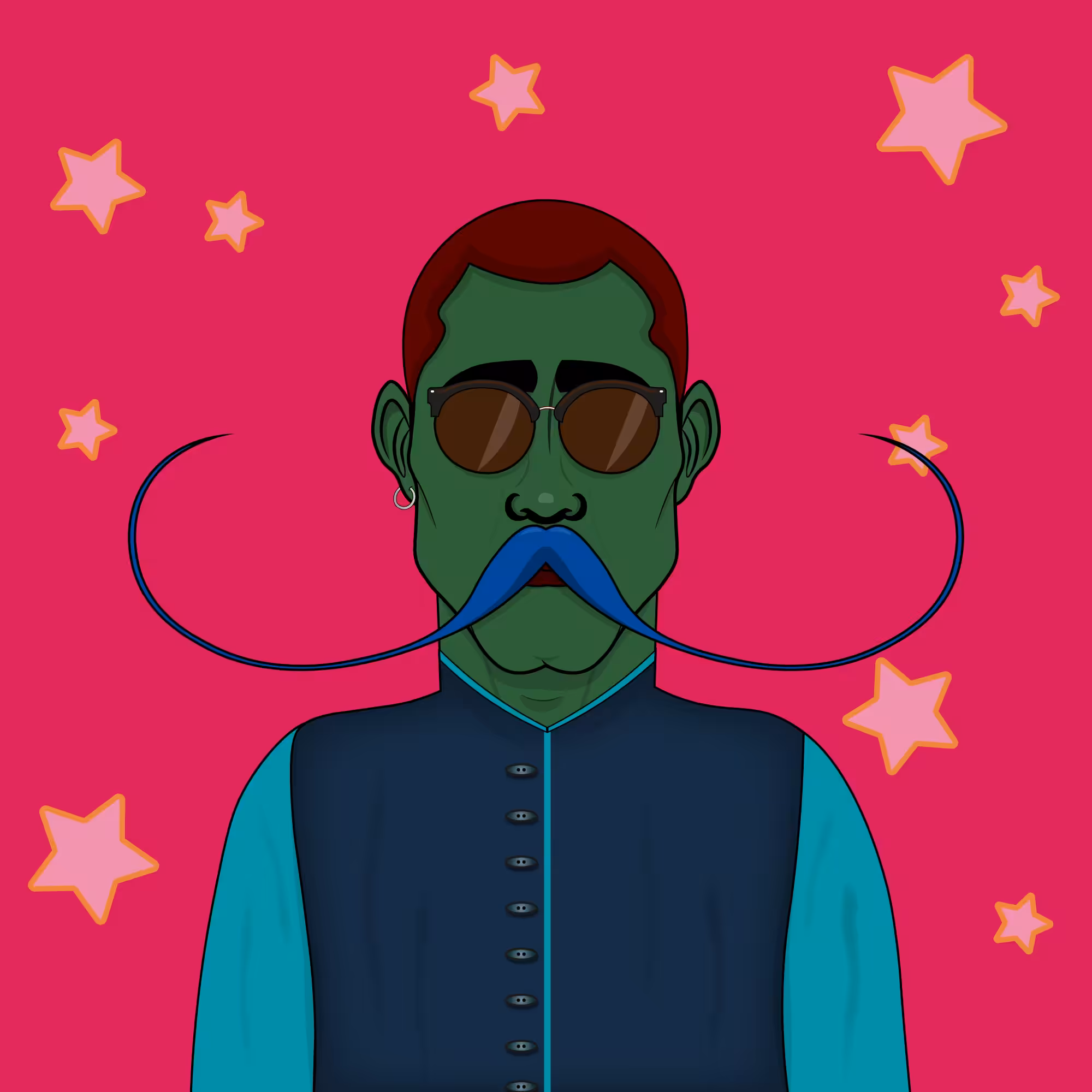 Mustachioed #46
