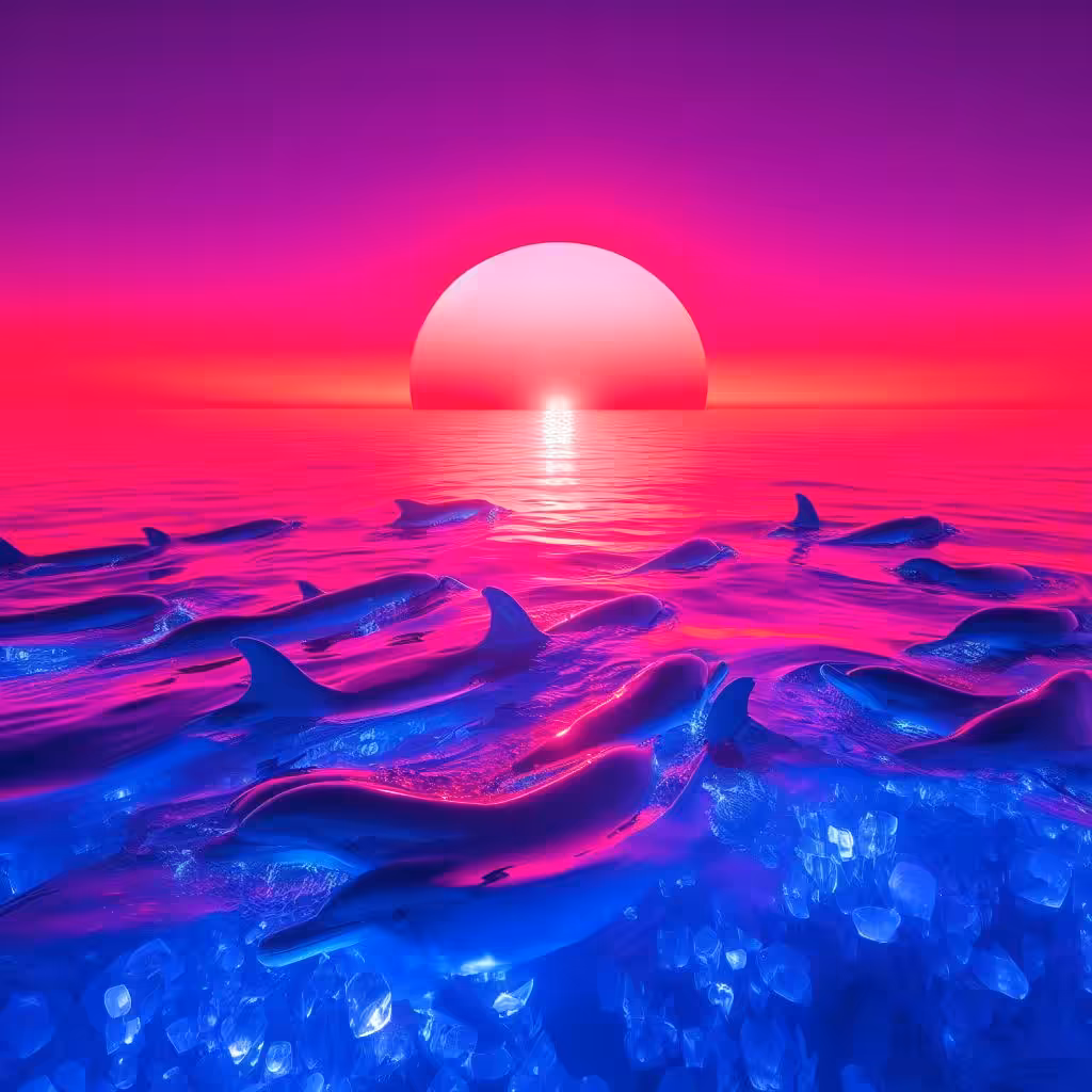 Neon dolphins #3