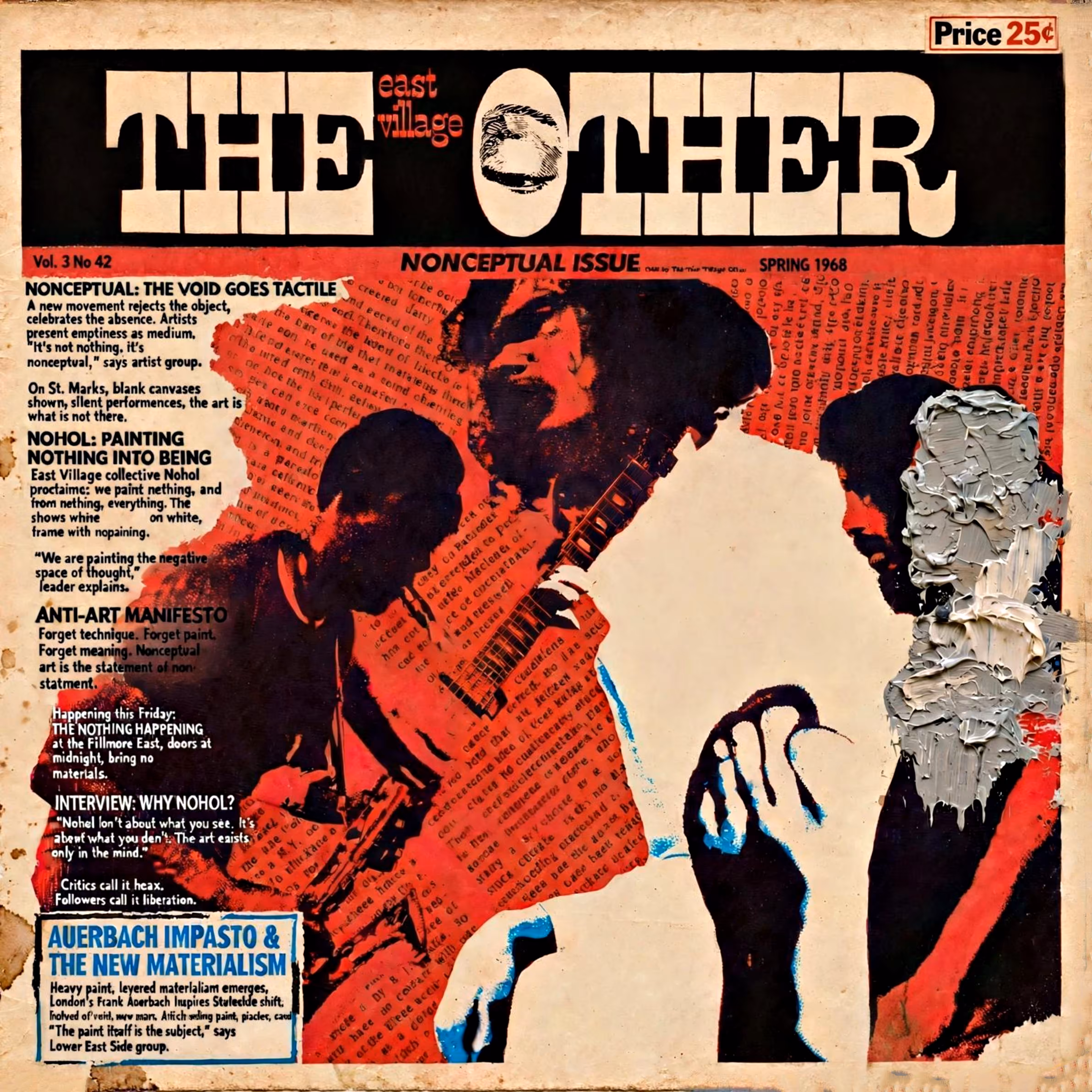 Life Imitating AI: THE EAST VILLAGE OTHER (EVO) - SPRING 1968 - NONCEPTUAL ISSUE