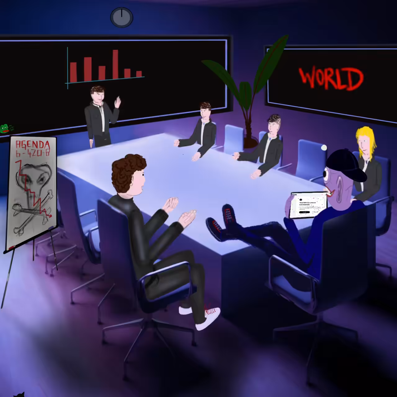 Degen at a meeting