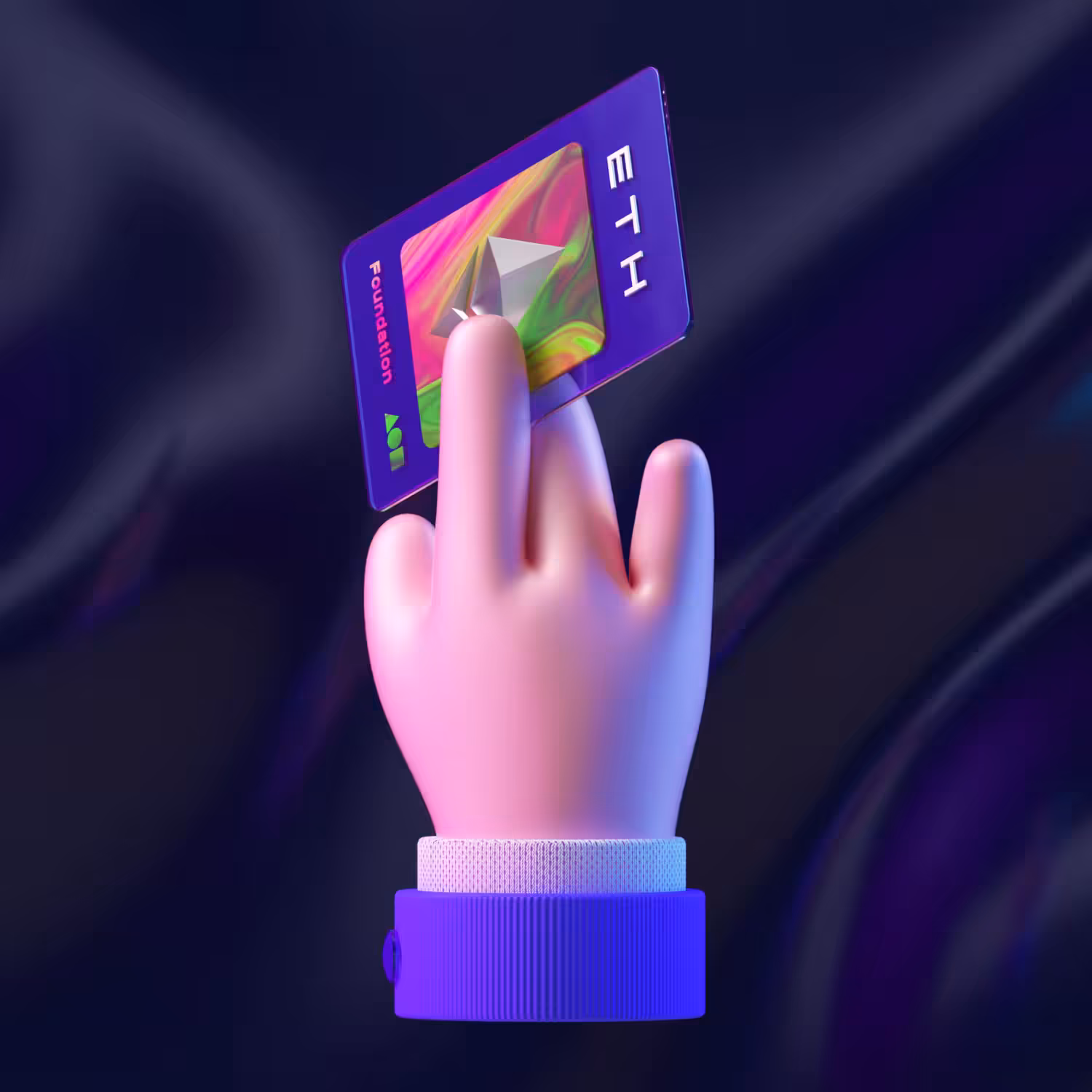 🎴 ETH-Card Hand holding