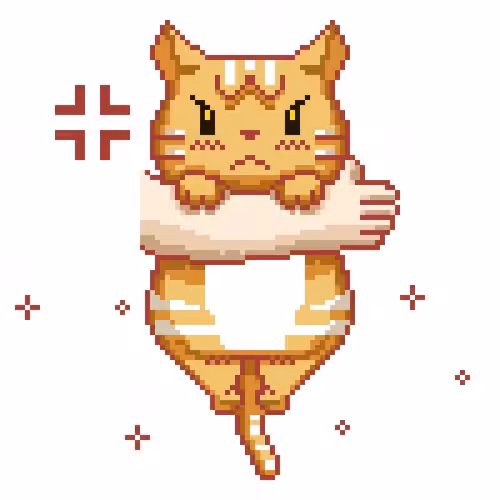 ANGRY CAT PIXEL ART: 3