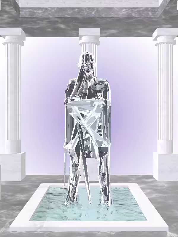 HeavenComputer: The Fragmented Old Luminescent Chrome Woman #1978