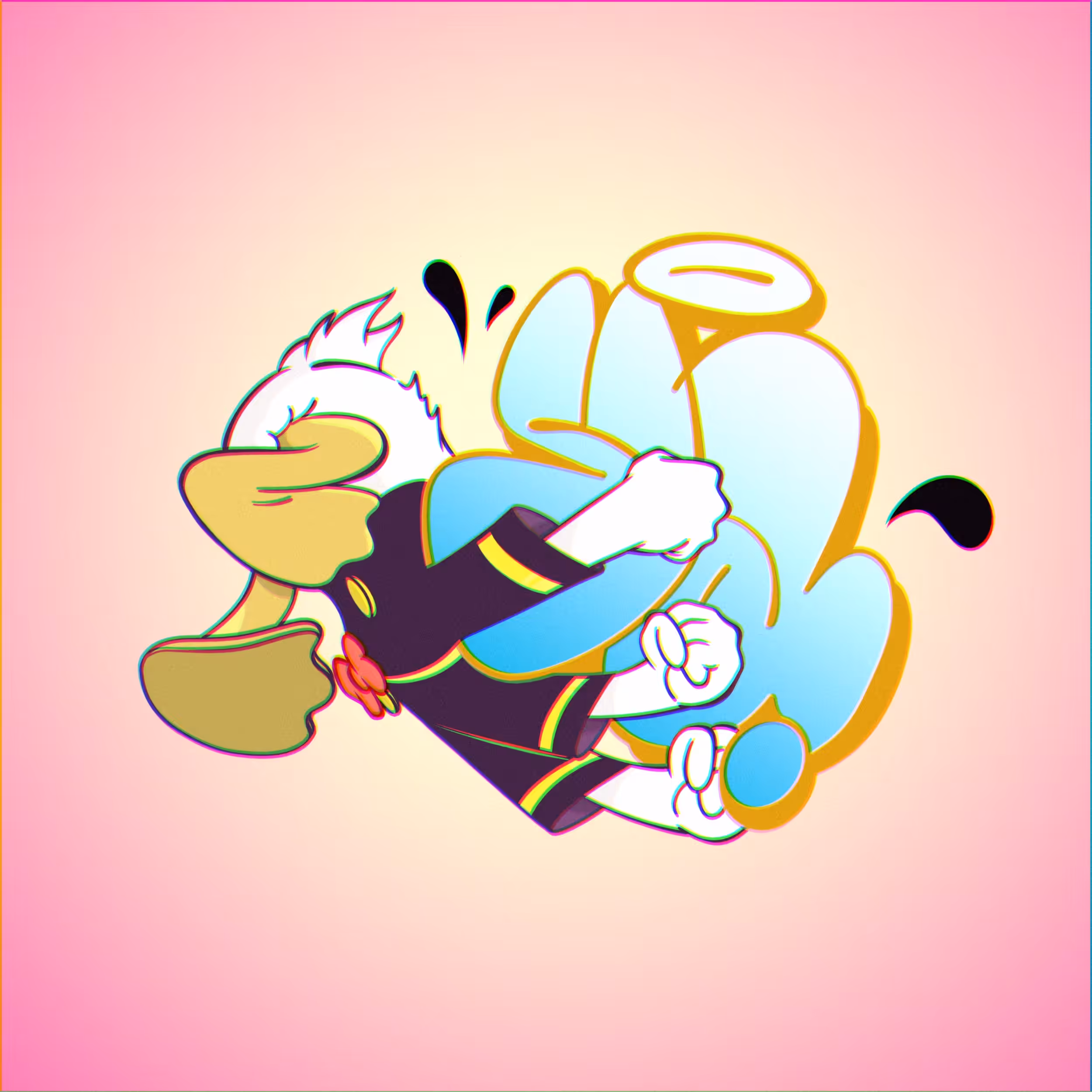 The duck throw up