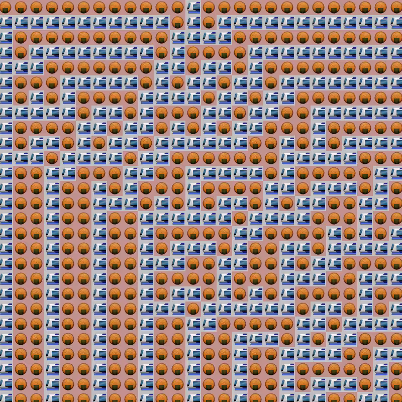 Elementary Cellular Emoji Automata #500