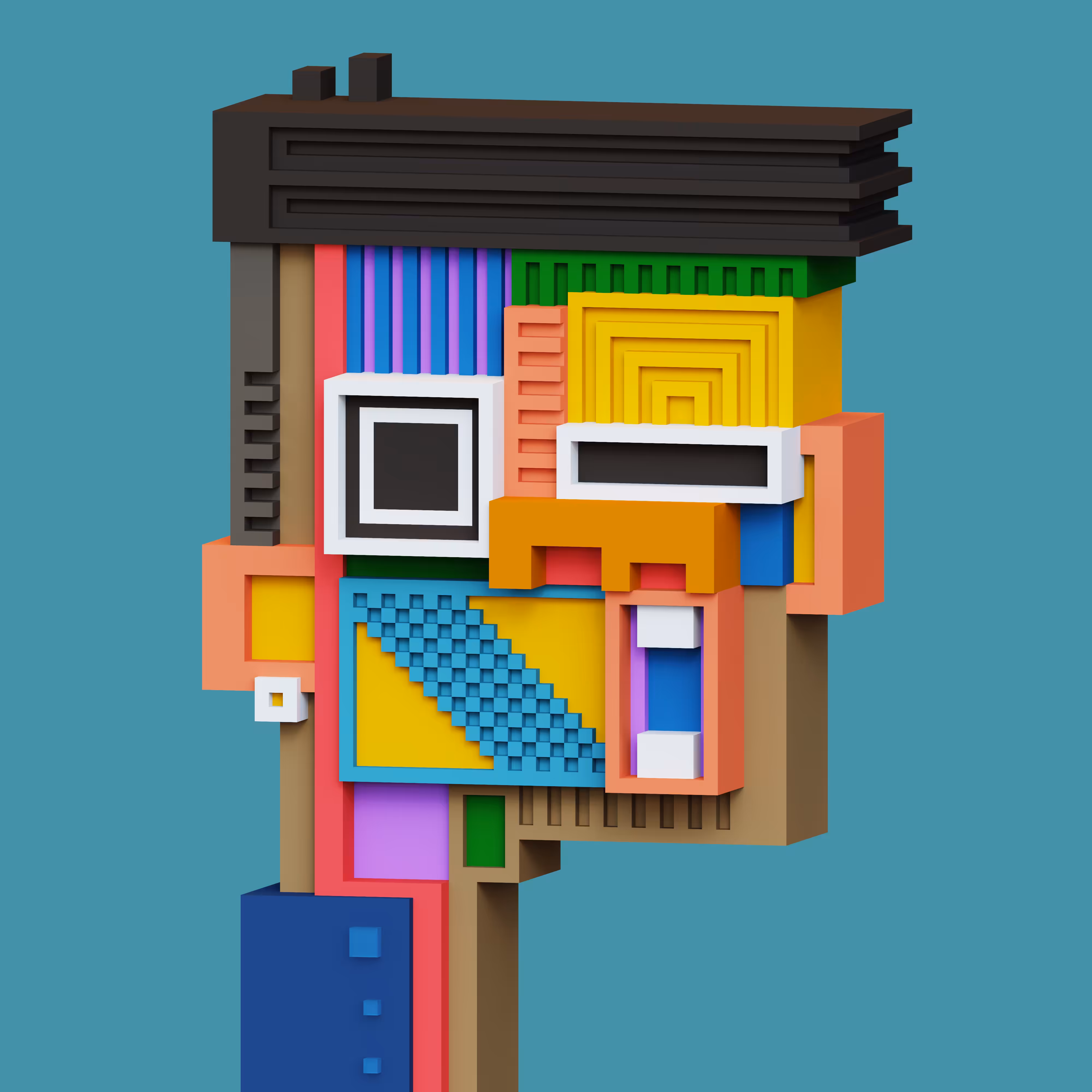 Pop Cubism Voxel 22