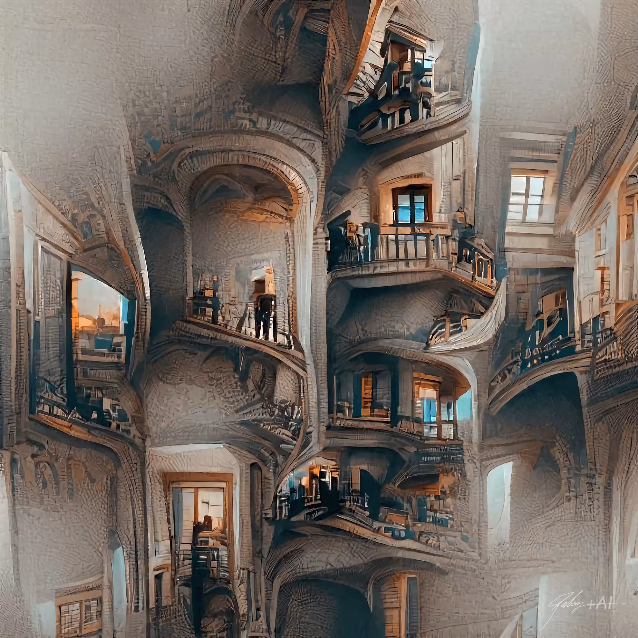 4 dimensional Napoleon III style mansion