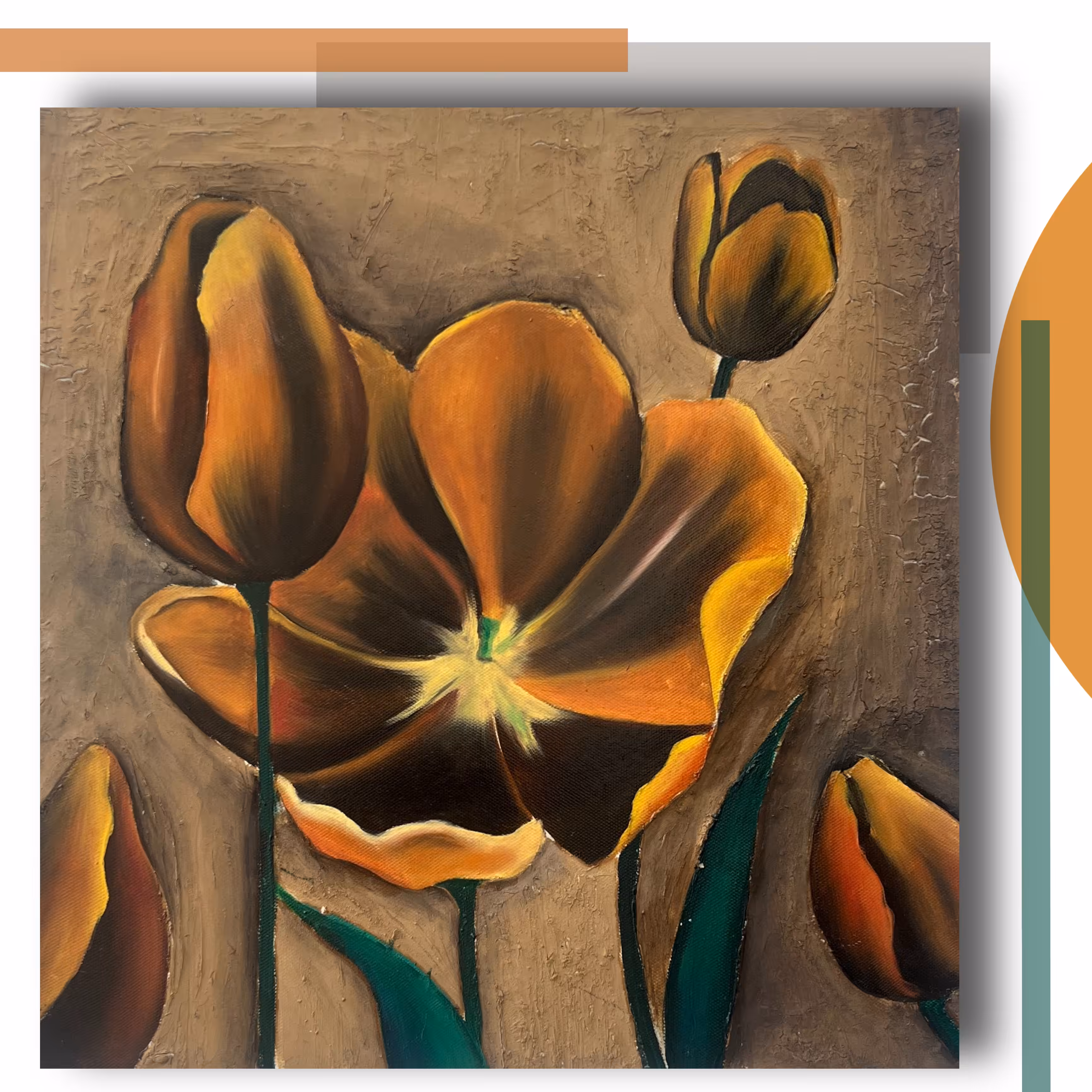 Oil painting with Mud🌹🧡