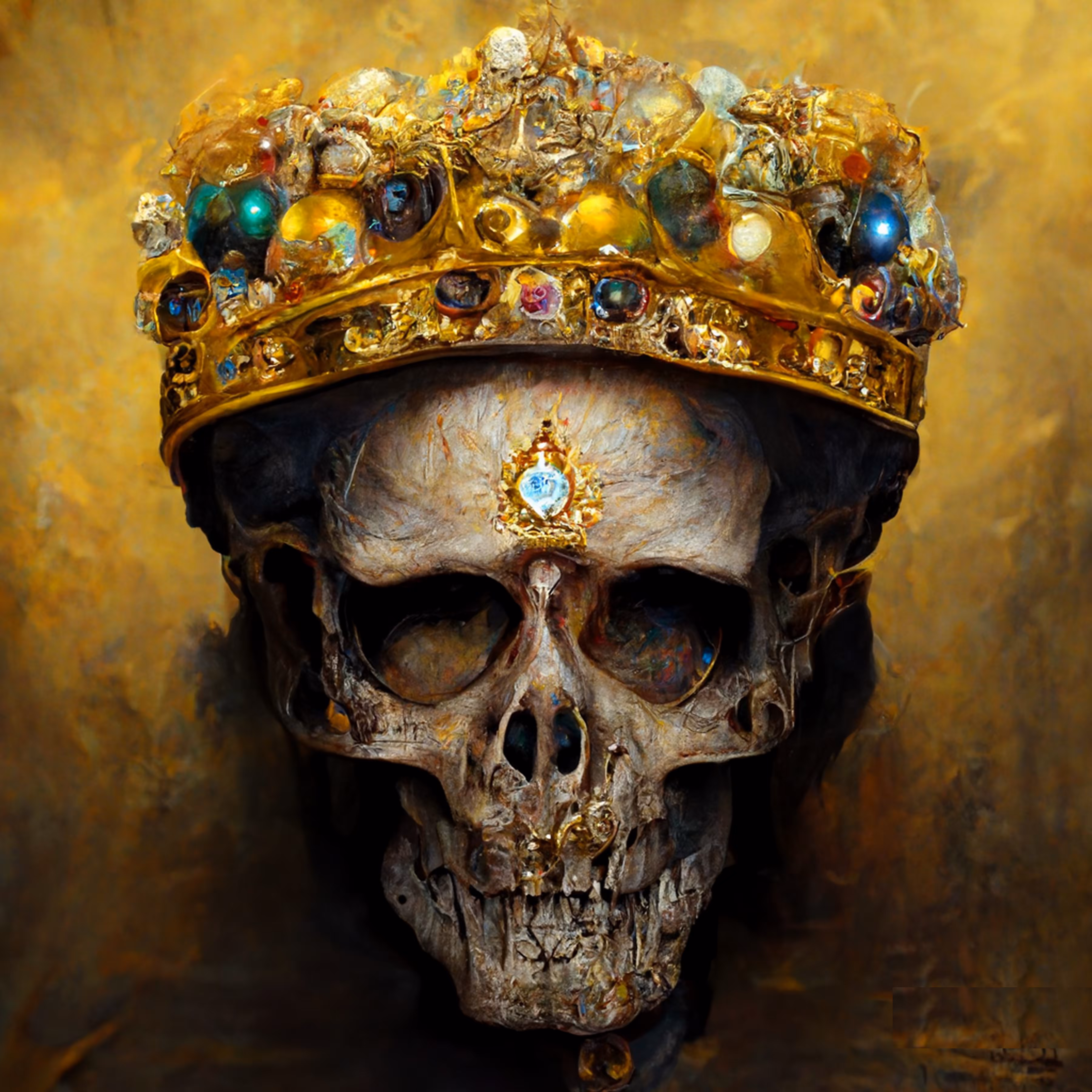 No 3 in the King Skulls Series by Rex Luciferius a rare 1/1 NFT by Rex for #darktez 2022
