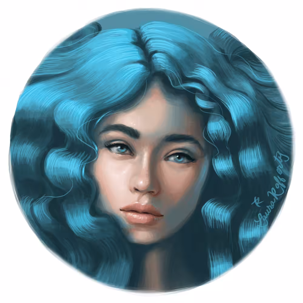 Series 2, Doodle #4: Ocean Mermaid Aquelle