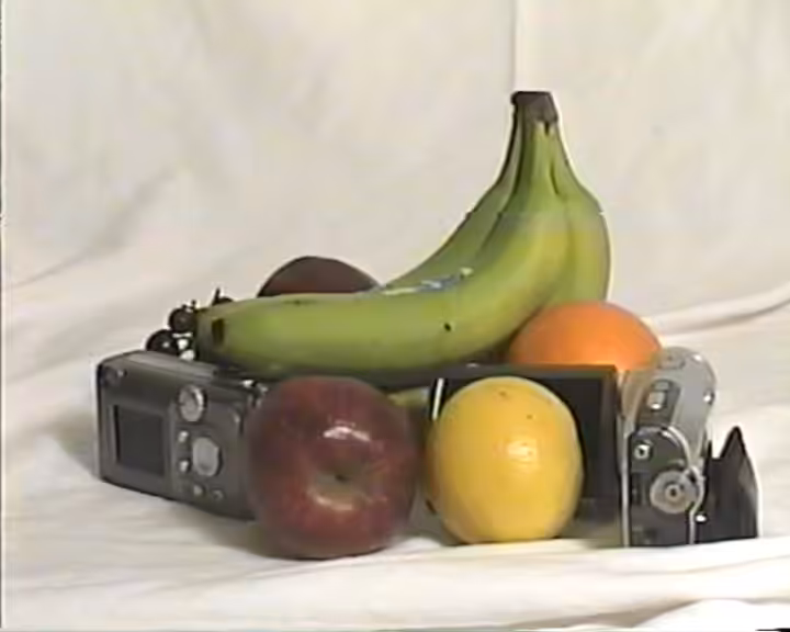 Still Life (Kodak EasyShare Camera and DXG Camcorder with Fruit), 2015