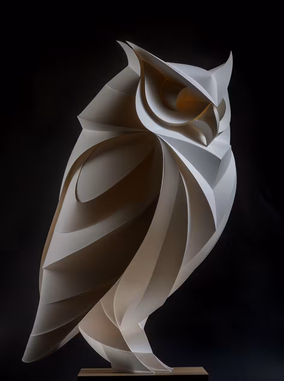 Owl Paper Sculpture