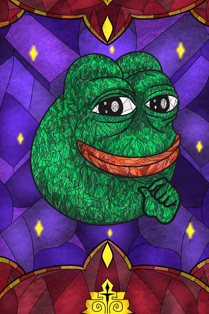 Stained glass pepe