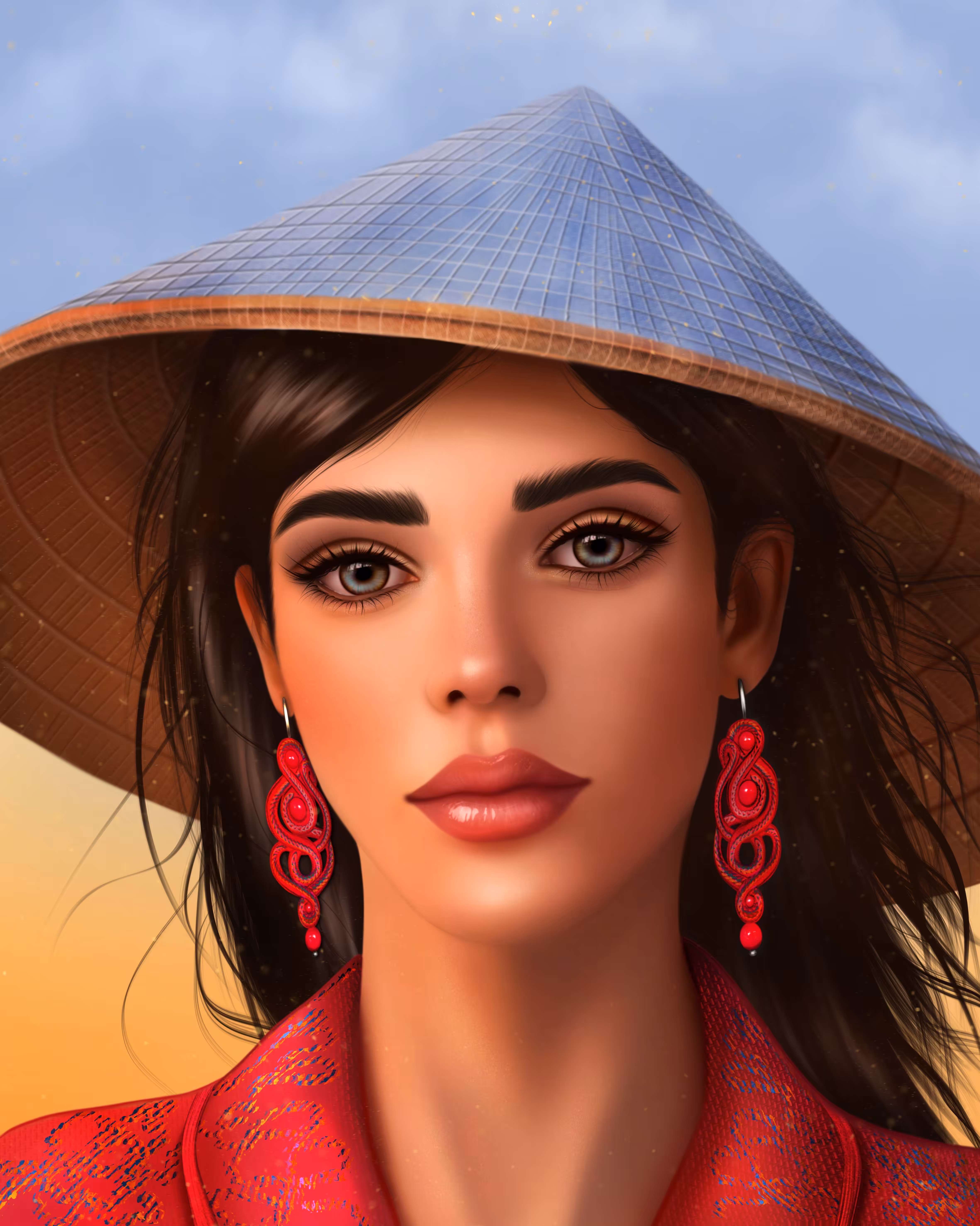 Lady in red