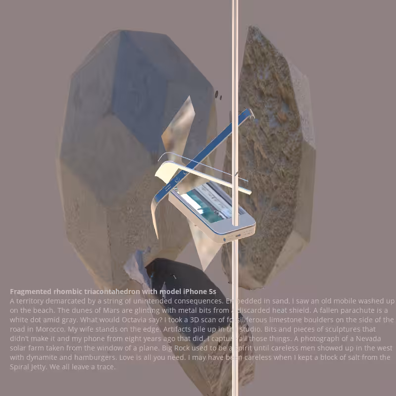 Fragmented triacontahedron with iPhone 5s #27