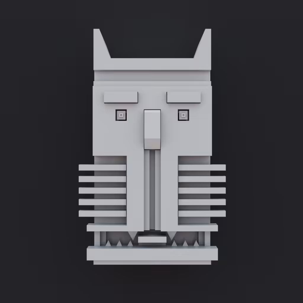Cat Facade (B&W)