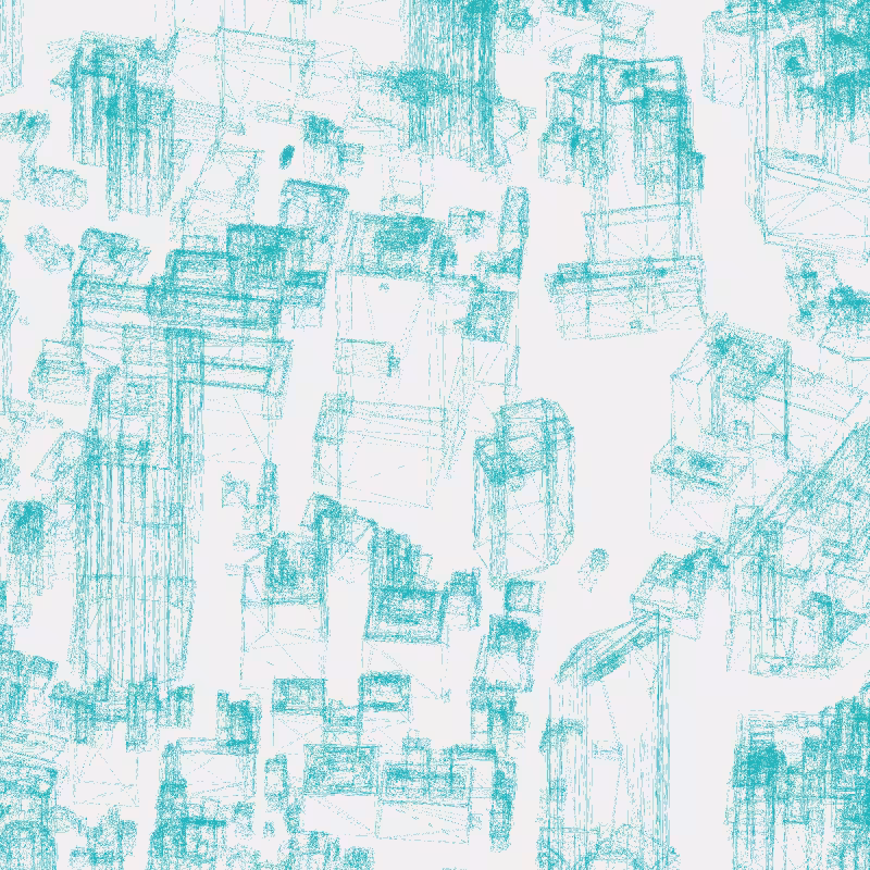 Algorithmic Drawing: Minato City Tokyo #91