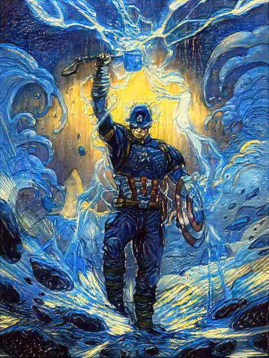 Bored Starry Night Marvel Club: Stormy Captain 