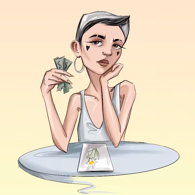Girl at the table #5