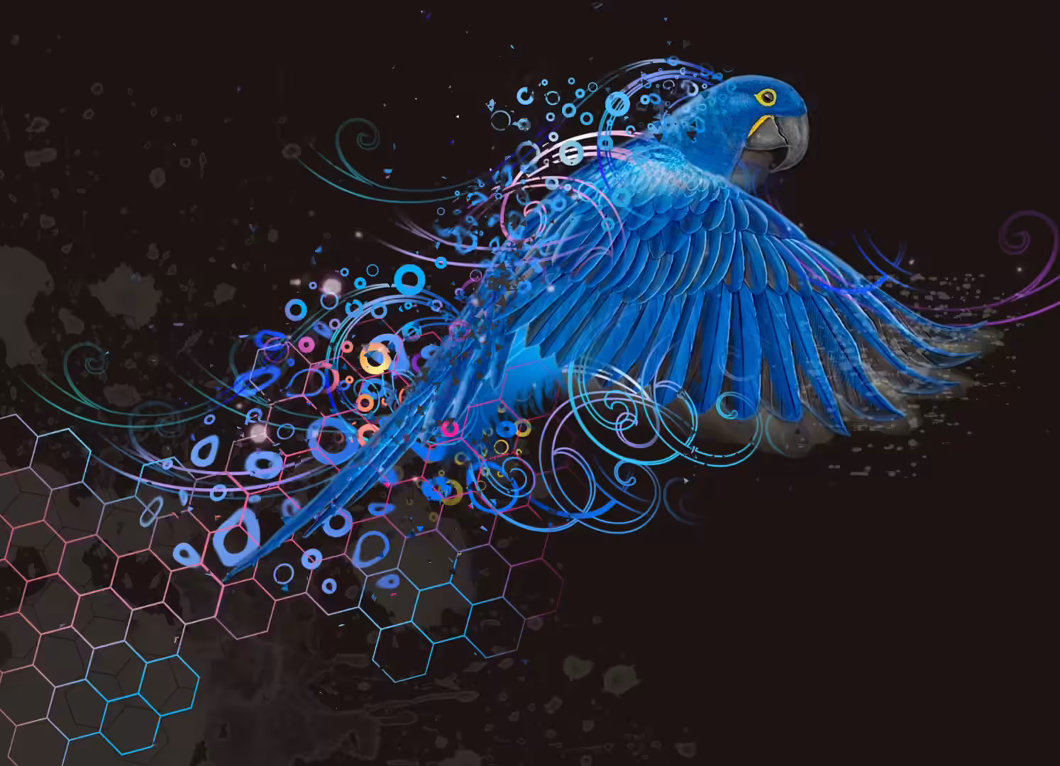 Blue Macaw in Motion Gift