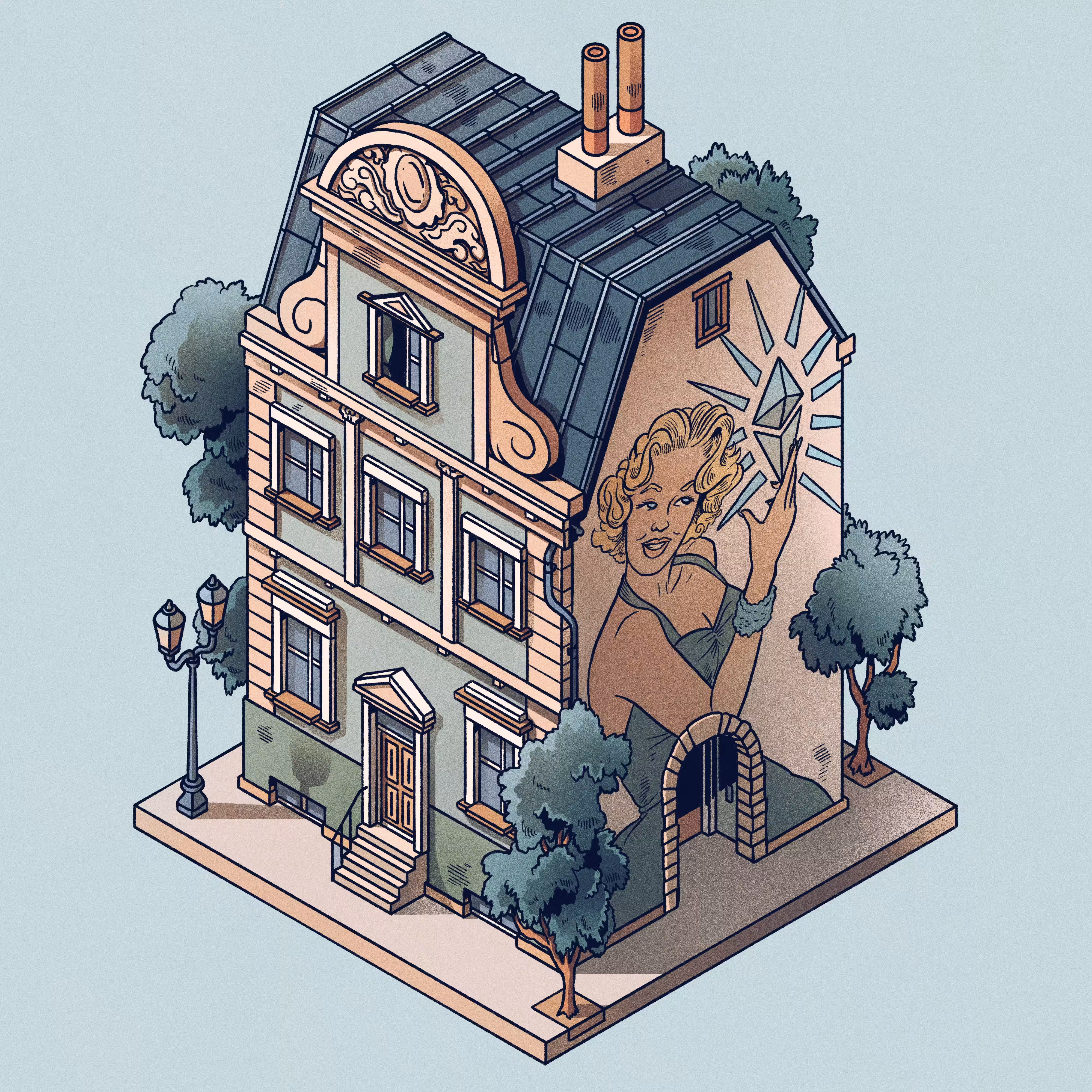 Curious Cabins #01 — Mural