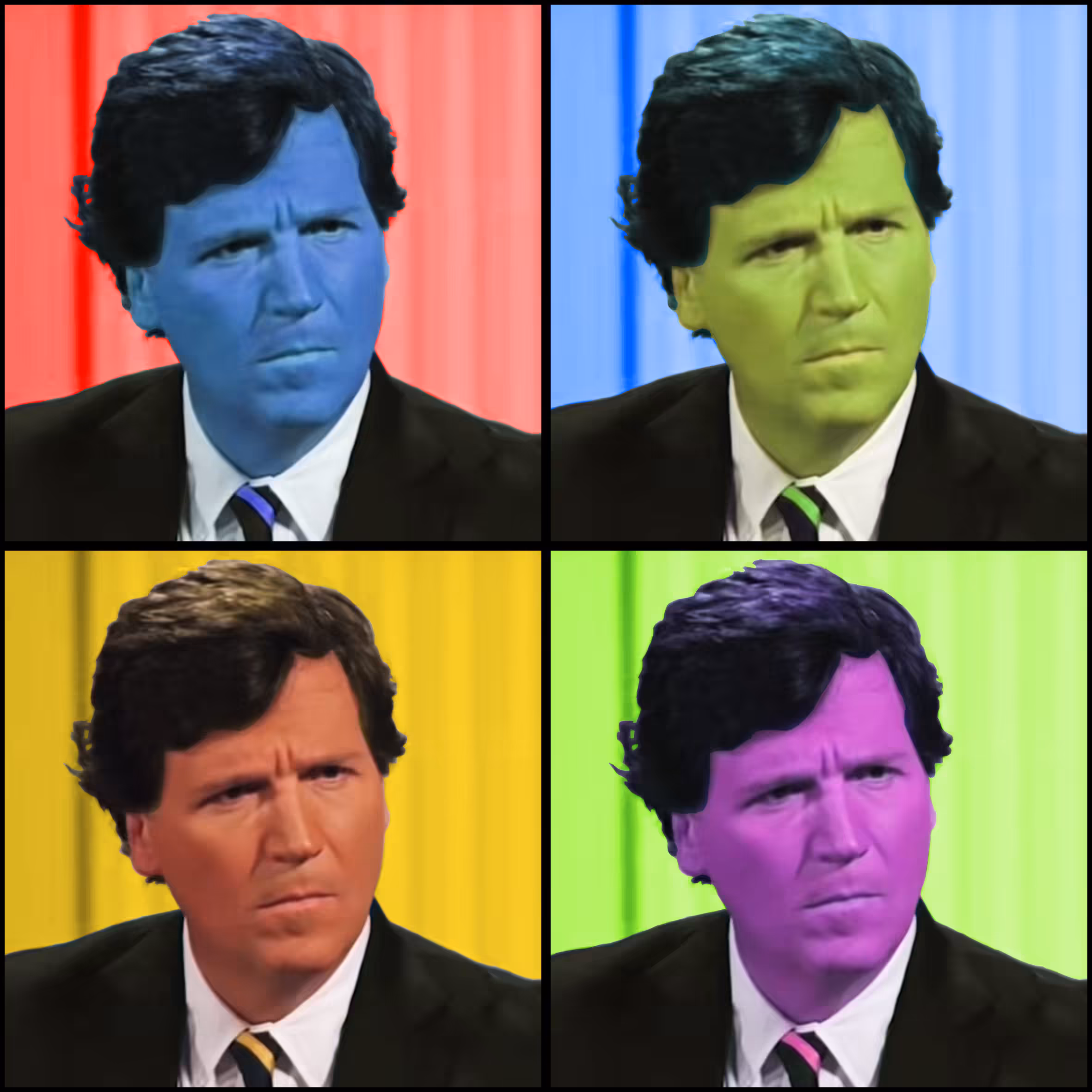 Tucker Carlson Staring at Vladimir Putin 2024