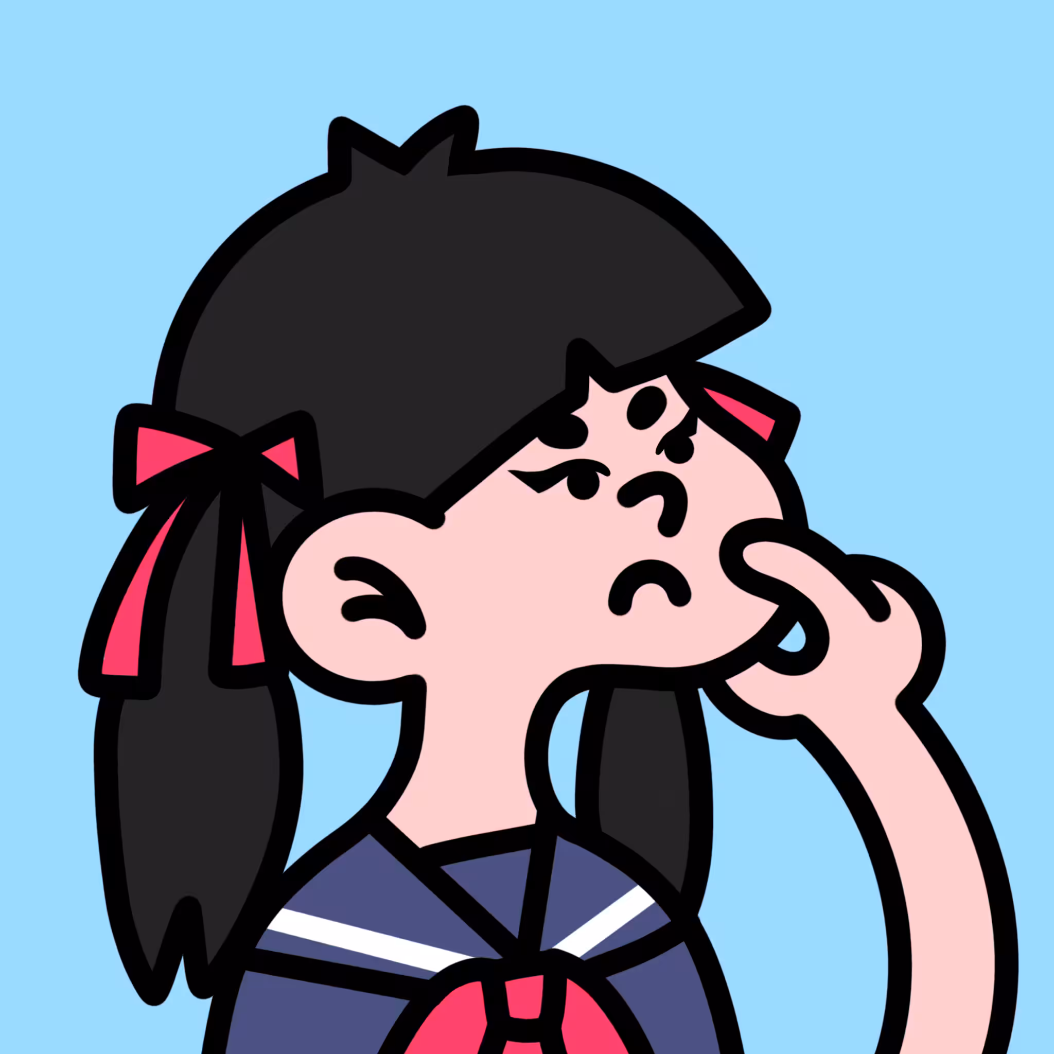 Don't touch my cheek!: #099