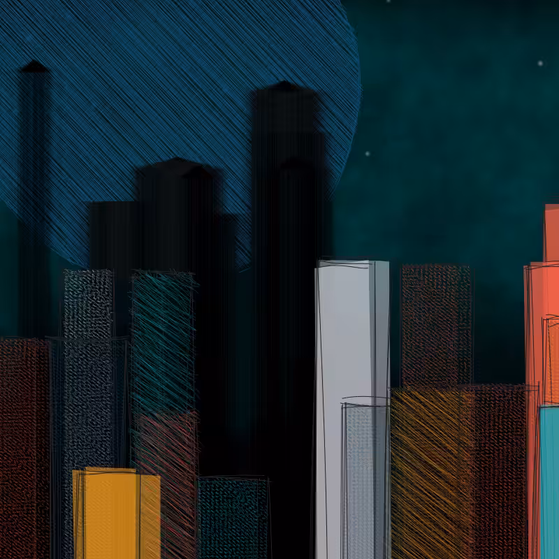 hastily-drawn cityscape sketch #89
