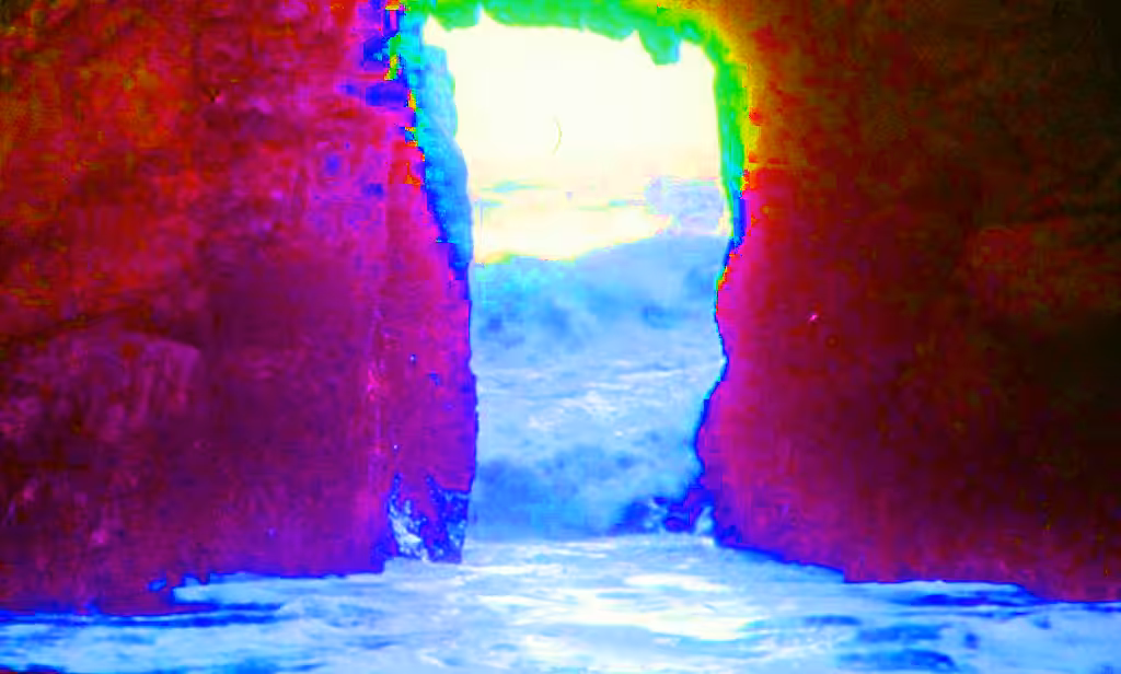 Entering the earth..