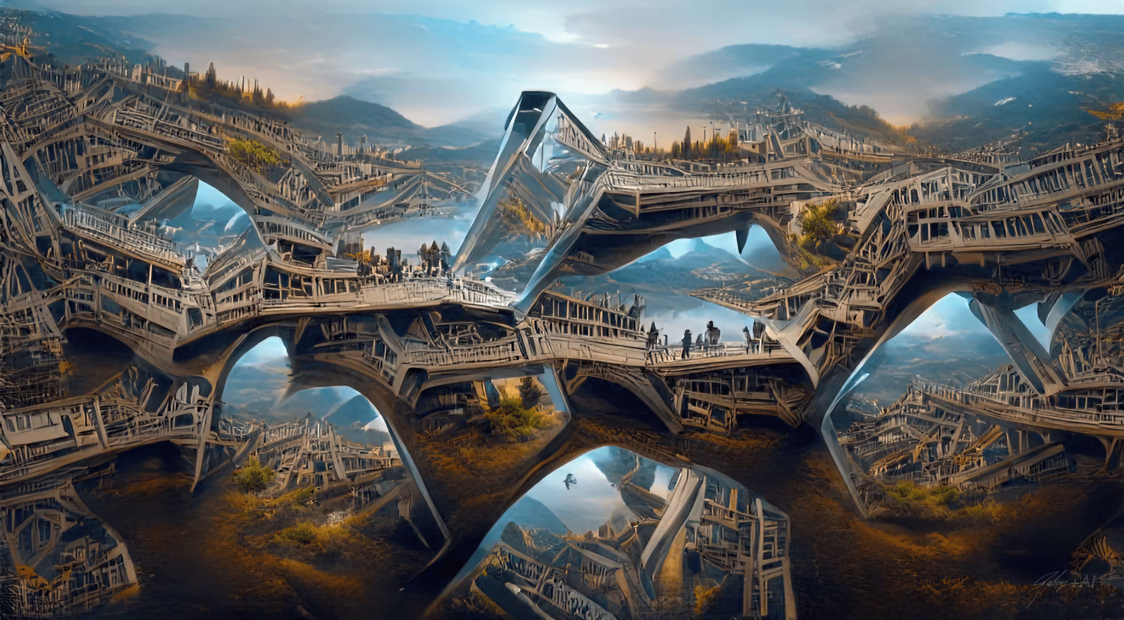 4 dimensional Alien bridge network