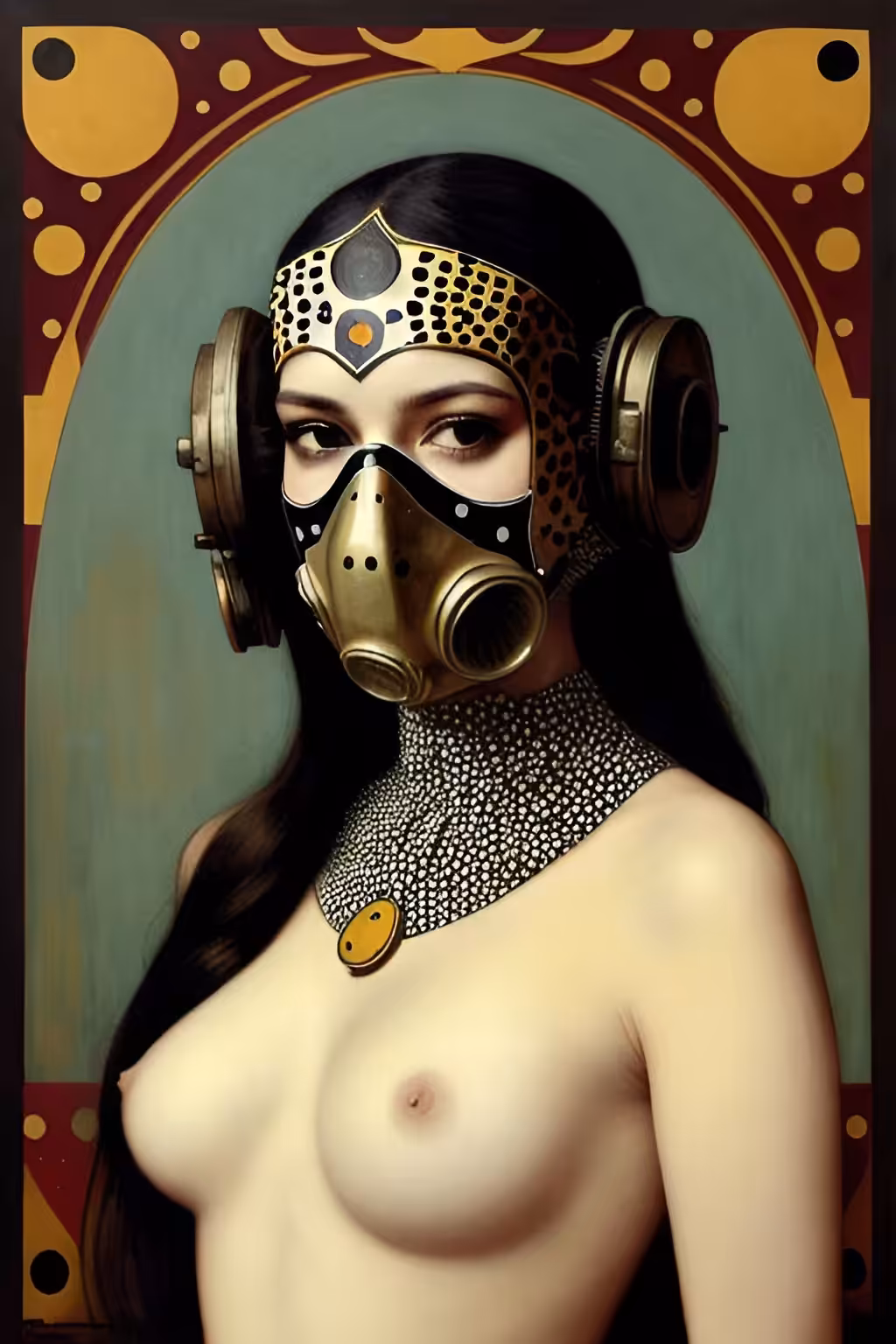 Girl and toxic planet 