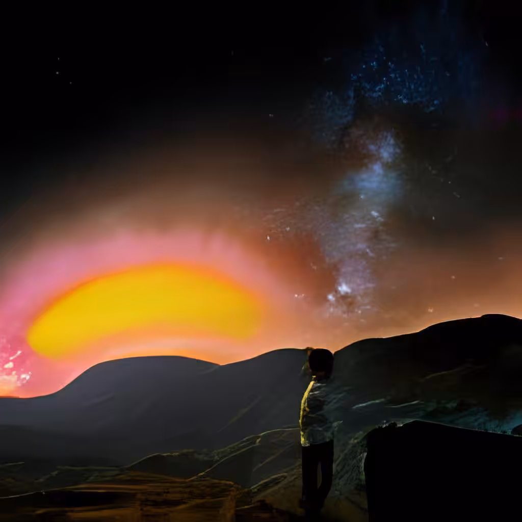 Sunset on another planet