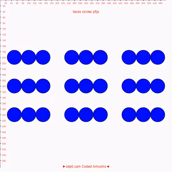 coded circle in blue