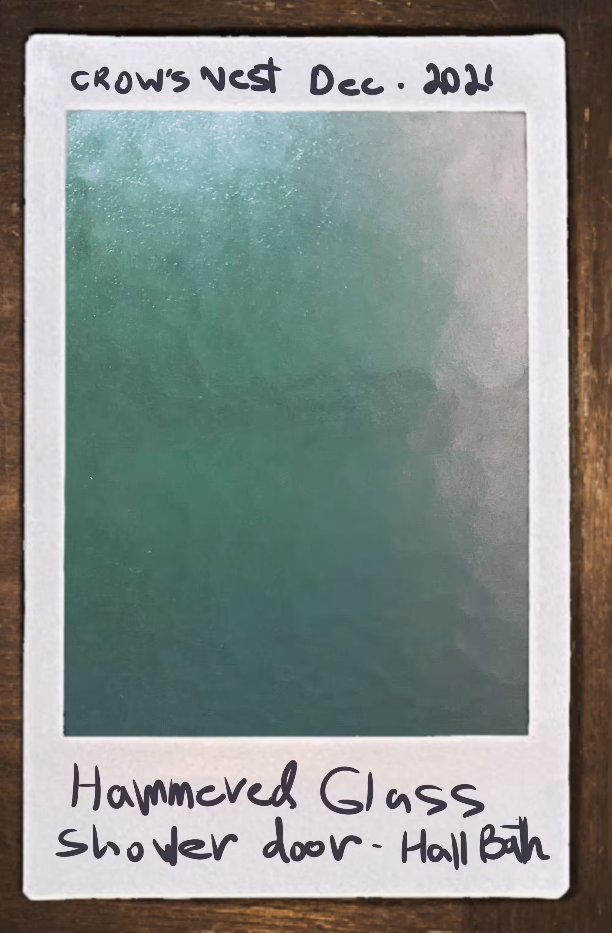 On the Surface #12 - Hammered Glass Shower Door