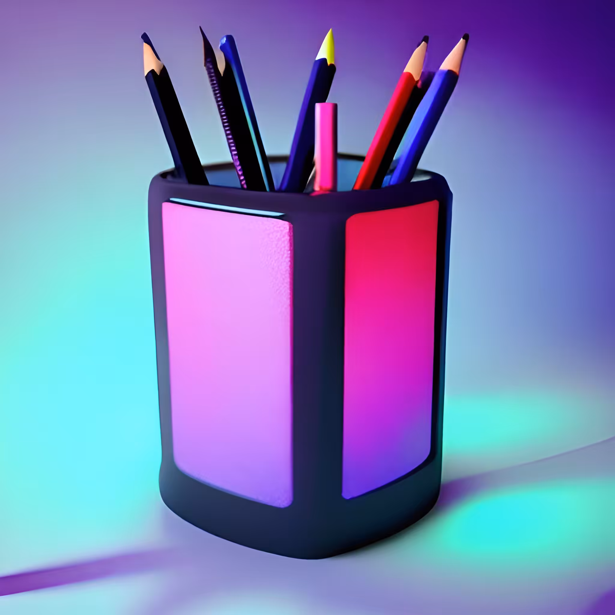 Neon Art: Pencil Tub