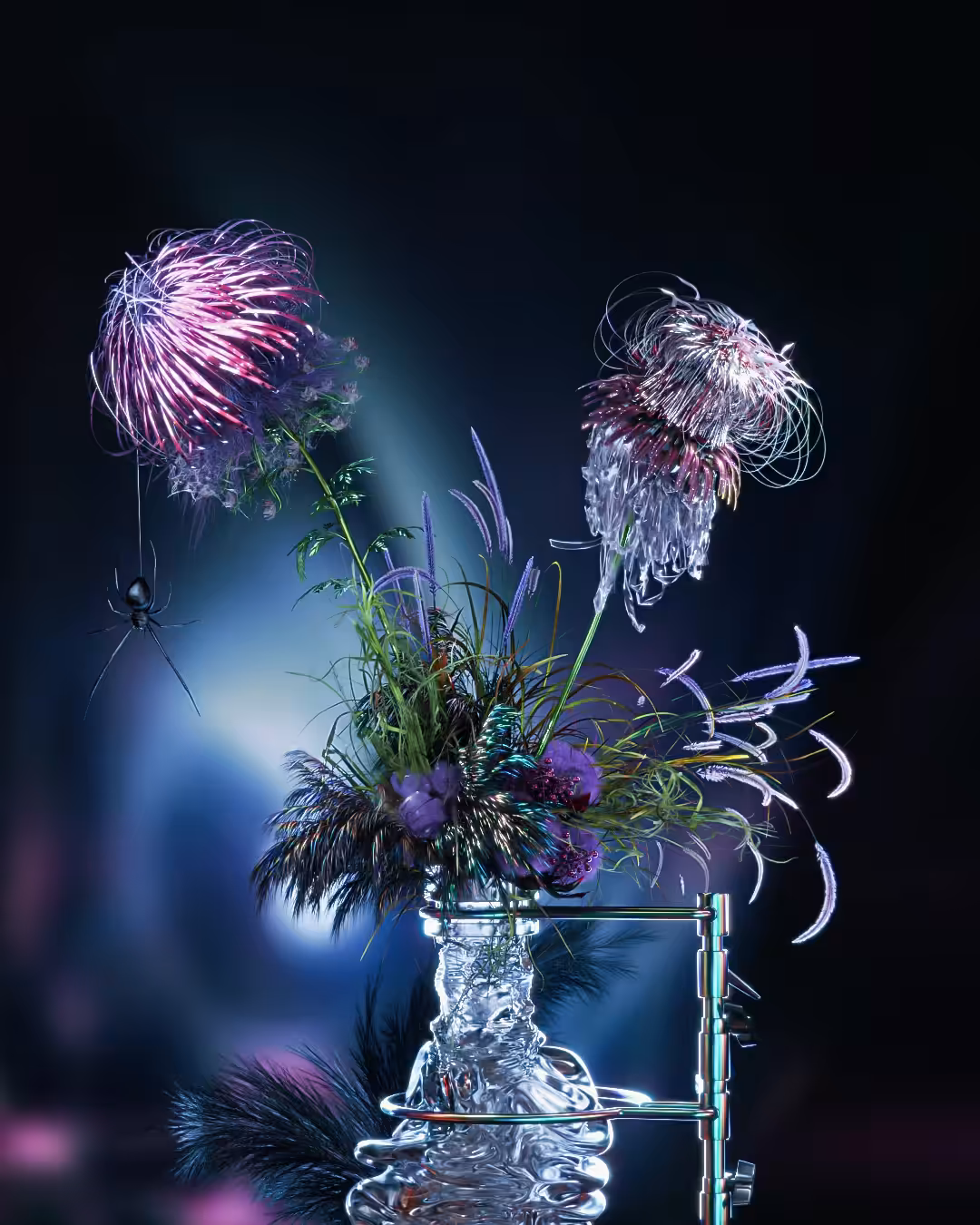 064a - Hannes Hummel - "Neon Bloom - Special Edition A1" - 1 of 1
