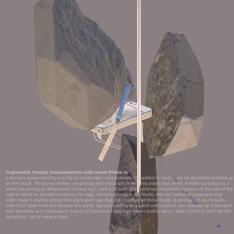 Fragmented triacontahedron with iPhone 5s #49