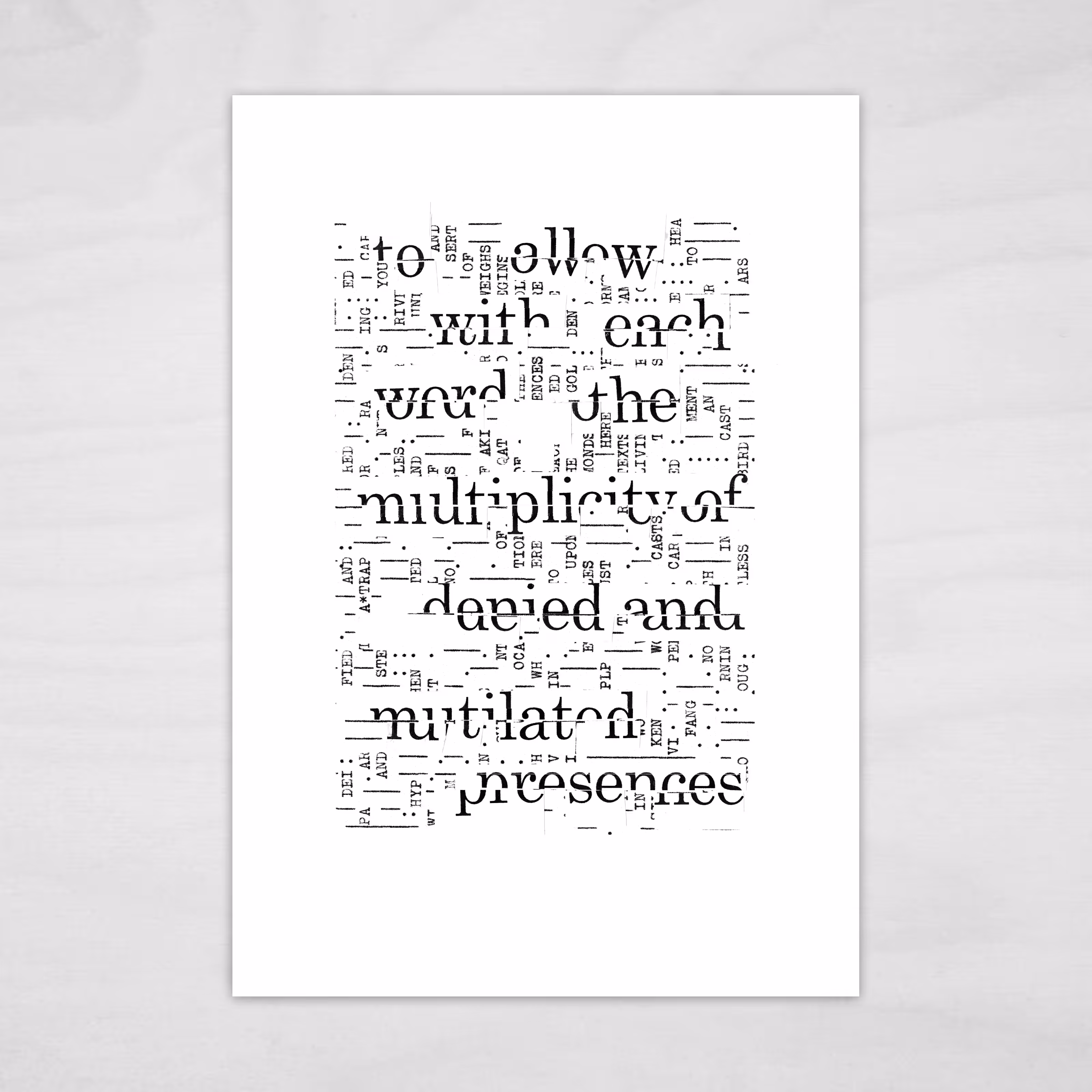 To Allow With Each Word