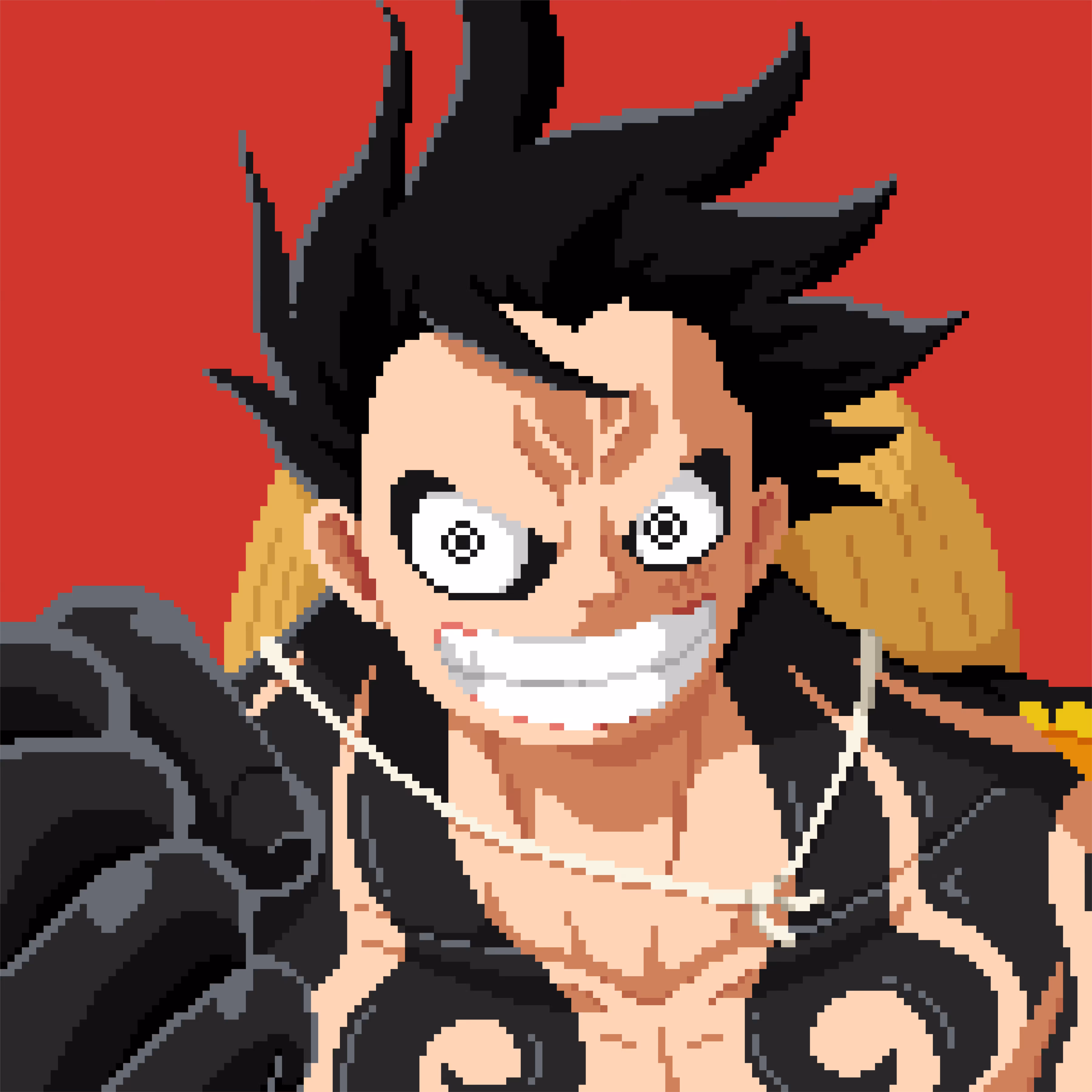 Luffy Gear Fourth Pixelart