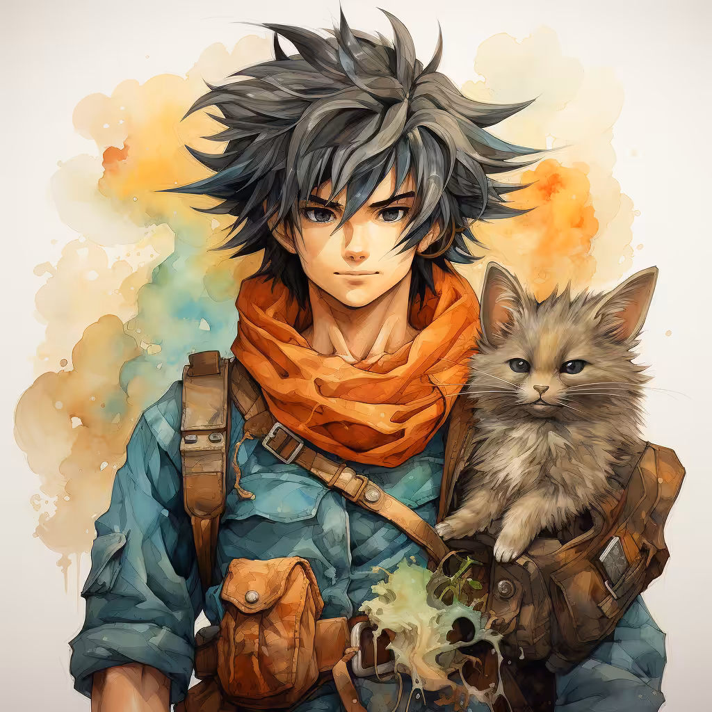 New Dragon Ball Z Goku and cat