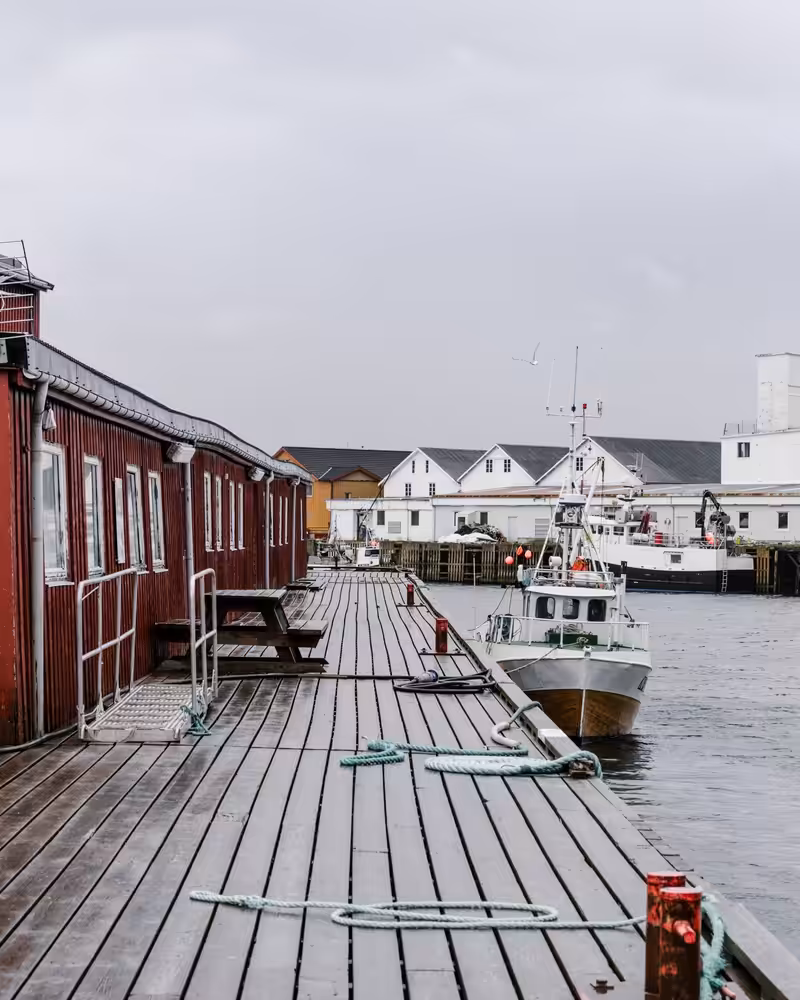 Norwegian harbour in Lofoten
