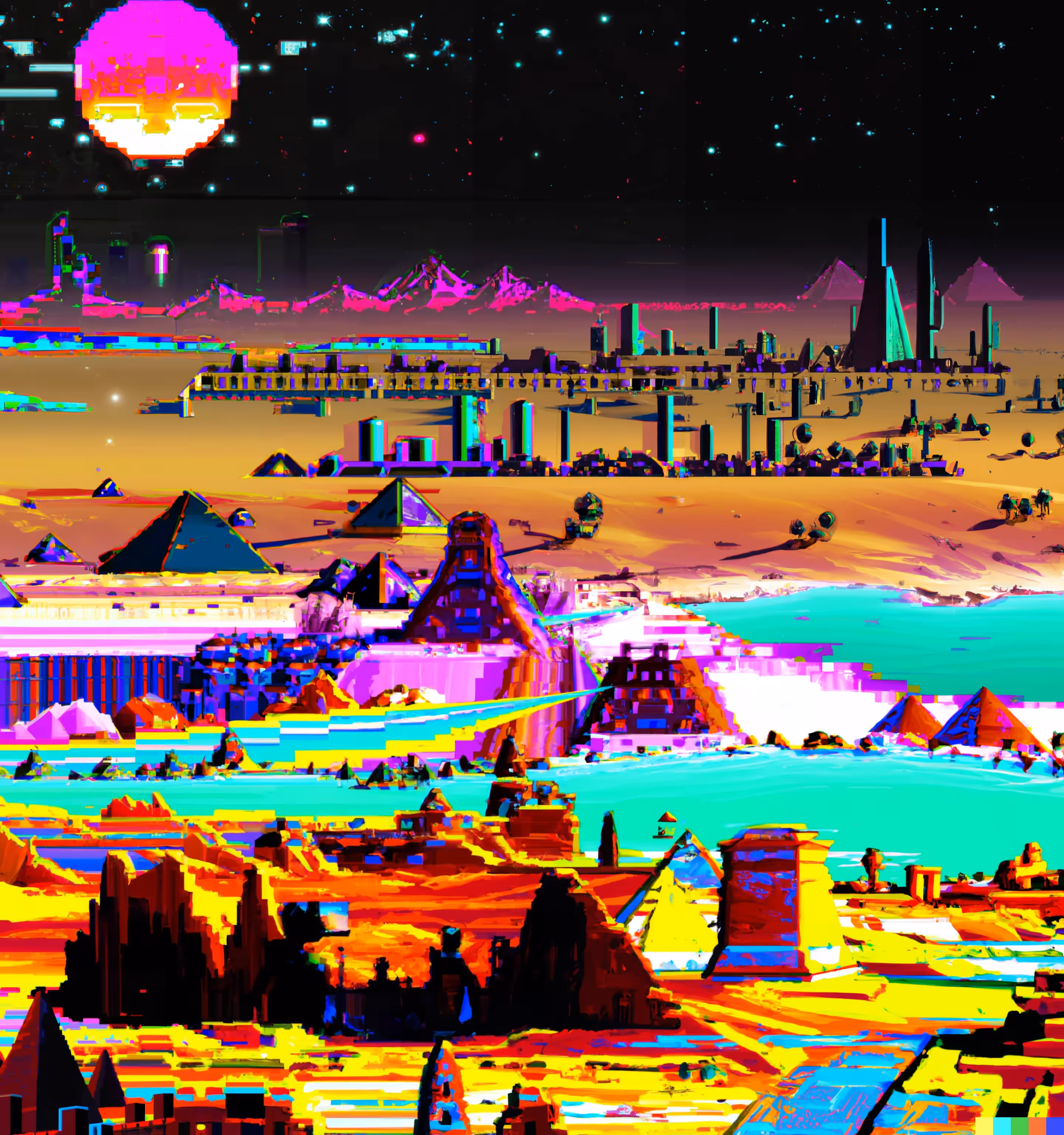 The lake within the city, the city within the lake
