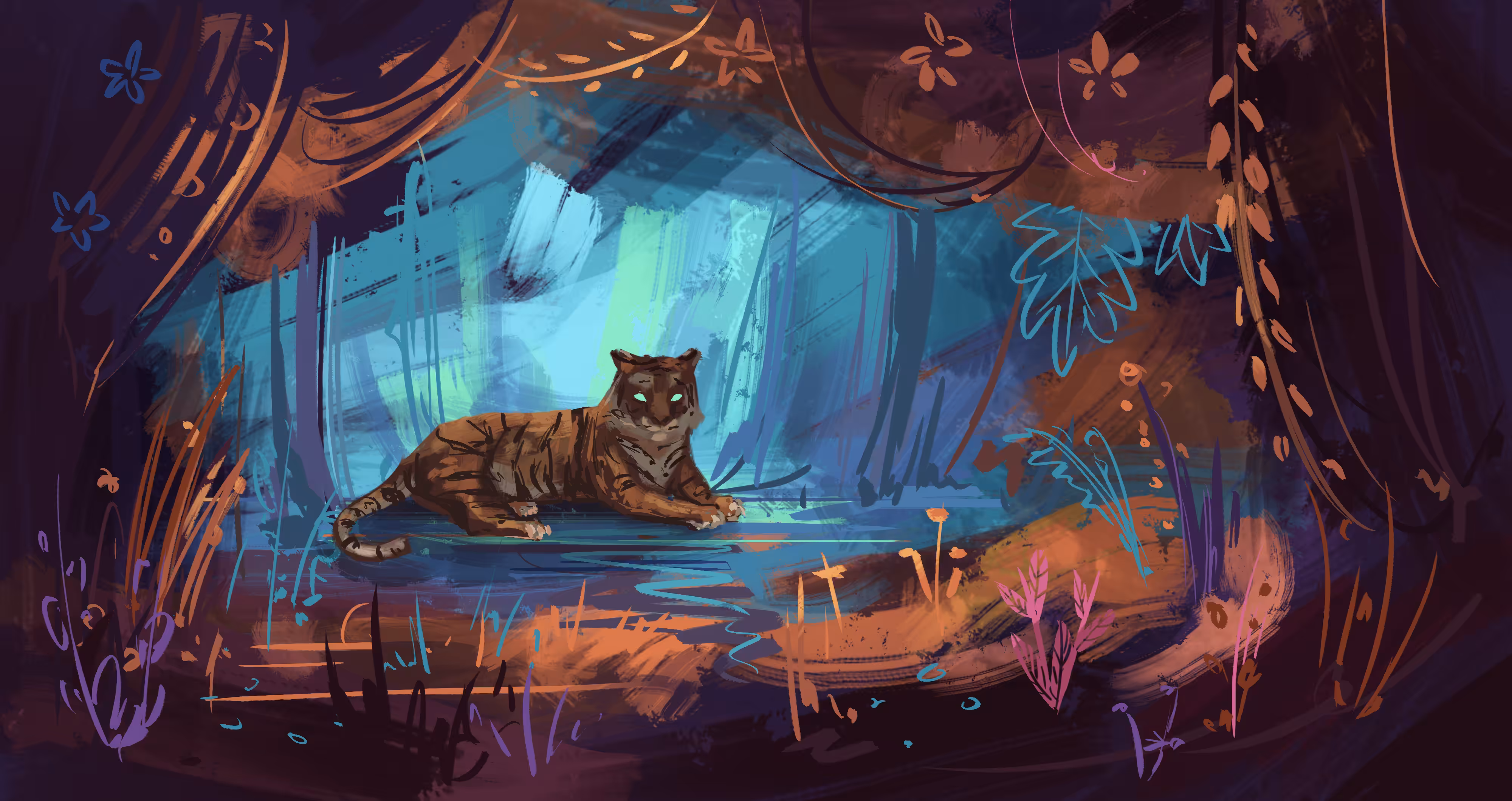 A Tiger in a Jungle