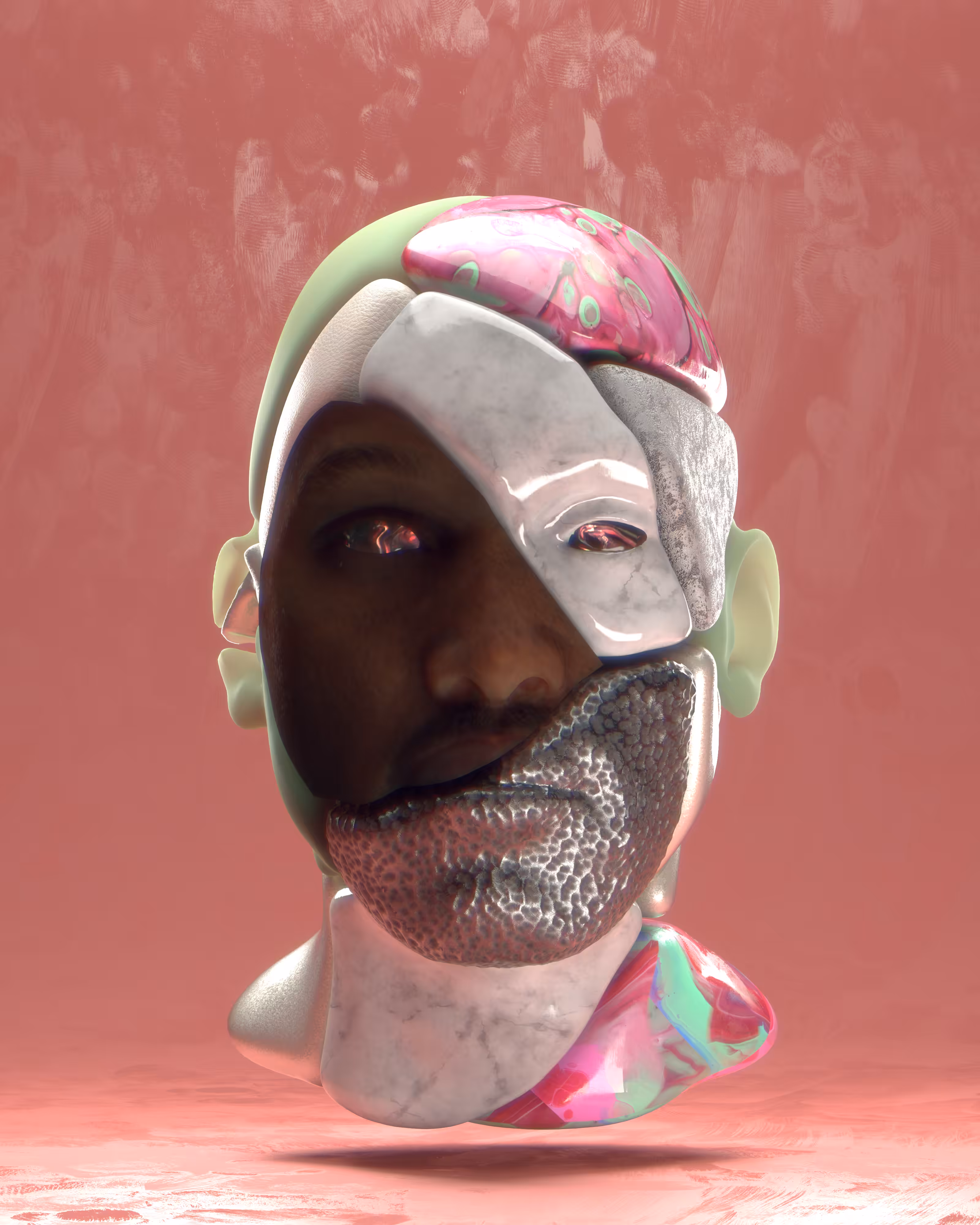 Fracture Face ‖ Red marble