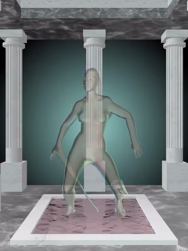 HeavenComputer: The Fading Dancing Chatoyant Amazonite Woman #1803