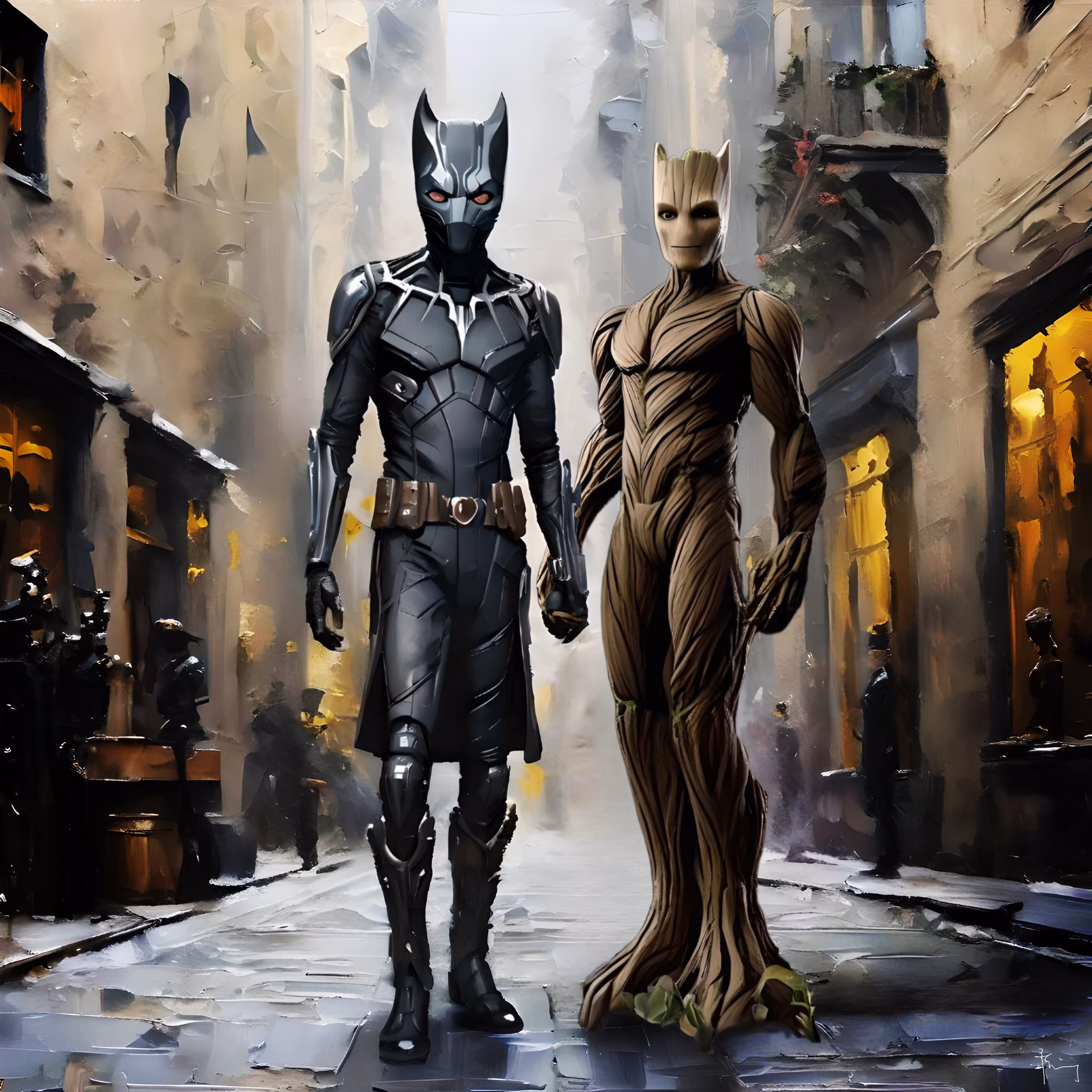 When Groot meets Cat #1