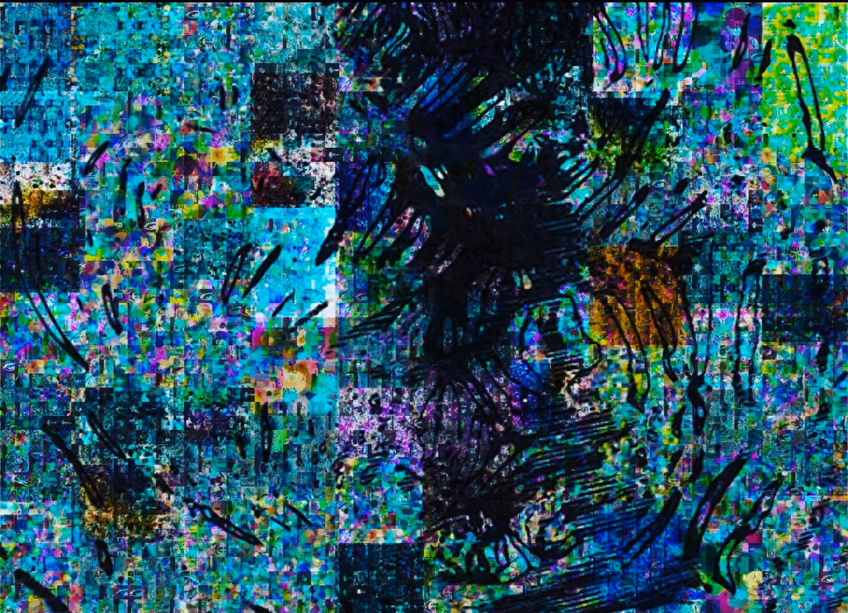 Midnight Chaos Layers of Generative Art