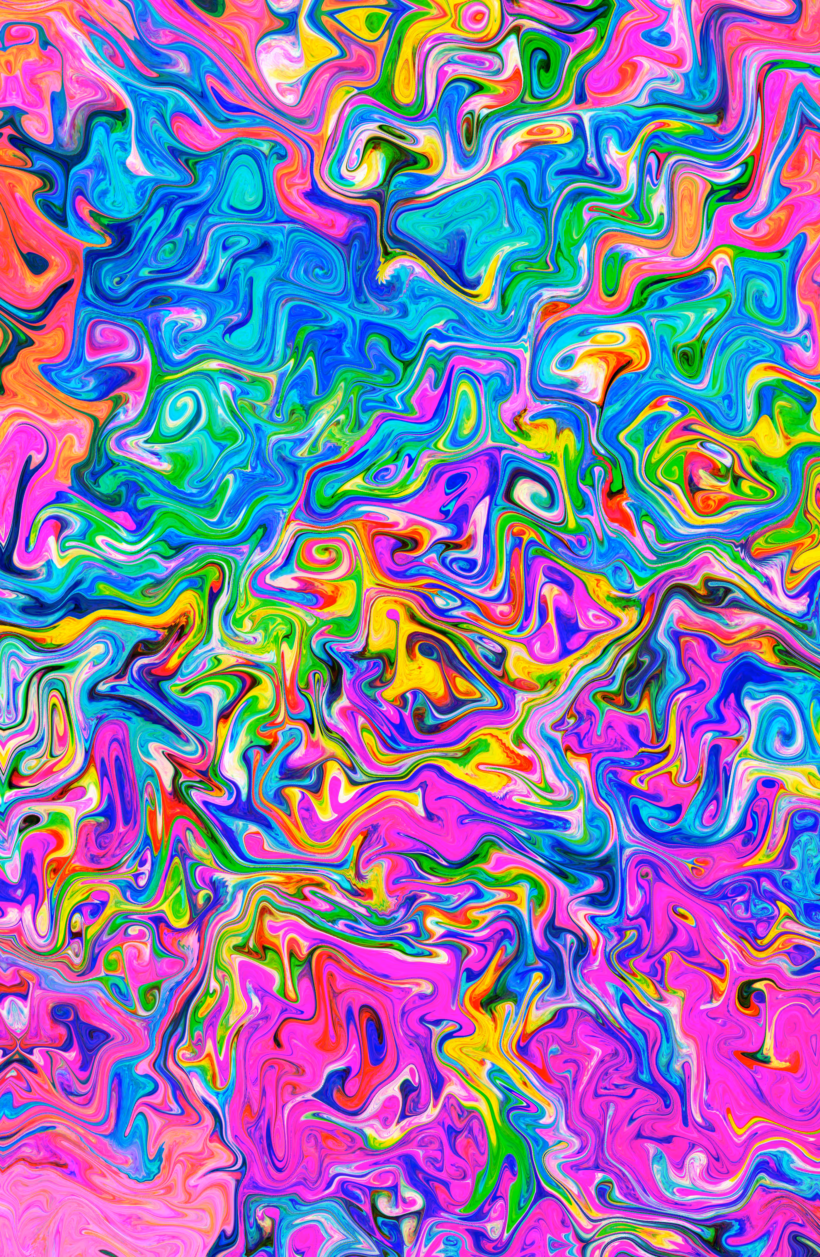 Psychedelic dropped paint