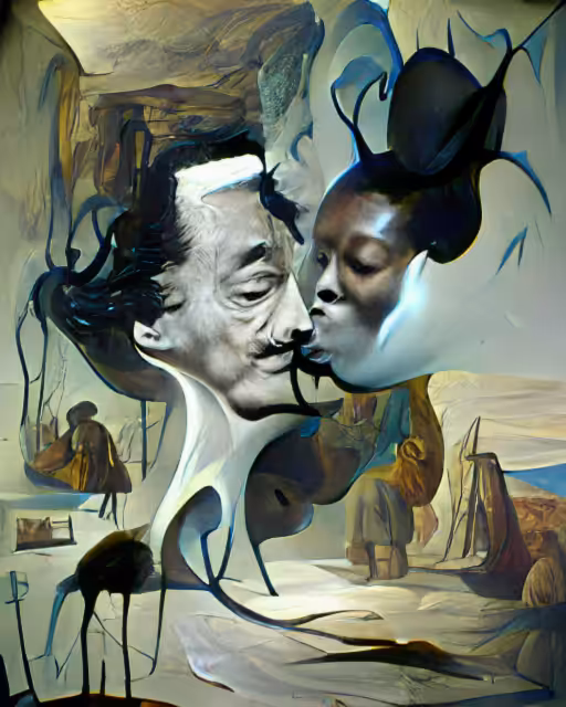 the Kiss | Salvador Dali and Kara Walker (pixray_genesis)